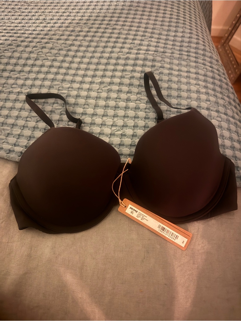 SKIMS Black Smooth T-Shirt Bra